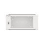 Lanberg WFFA-5604-10S 19" 4U SZÉL:570mm MÉLY:600mm MAG:277mm lapraszerelt üvegajtós szürke fali rack szekrény