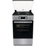 Gorenje GK5C41SH-B inox, szabadonálló, gáz, kombinált, főzőzóna: 4, sütő:70L, grill, tűzhely