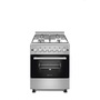 Novacook F6B40EF INX inox, szabadonálló, gáz, kombinált, főzőzóna: 4, sütő:66L, grill, tűzhely