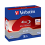 VERBATIM 43615 BD-RE 25GB/egyrétegű/2x/fehér-kék írható felület/újraírható Blu-Ray 5db/csomag