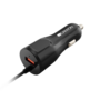 Canyon Autós Töltő, 1 portos, 1xUSB, 5V-2,4A, Beépített Lightning kábellel, fekete - CNE-CCA033B