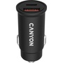Canyon C-20 30W univerzális autós töltő adapter fekete