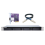 QNAP TL-R400S 4xSSD/HDD 1U rackbe szerelhető JBOD bővítőegység