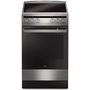 Amica 55352 inox, szabadonálló, kerámialapos, elektromos, főzőzóna: 4, sütő:65L, grill, tűzhely