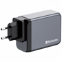 Verbatim 32204 GNC-200 GaN Charger 200W USB Type-A + 3xType-C hálózati töltő adapter