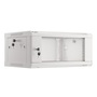 Lanberg WF01-6404-10S 19" 4U SZÉL:600mm MÉLY:450mm MAG:290mm lapraszerelt üvegajtós szürke fali rack szekrény