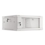 Lanberg WF01-6604-10S 19" 4U SZÉL:600mm MÉLY:600mm MAG:290mm lapraszerelt üvegajtós szürke fali rack szekrény