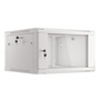 Lanberg WF01-6606-10S 19" 6U SZÉL:600mm MÉLY:600mm MAG:379mm lapraszerelt üvegajtós szürke fali rack szekrény