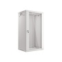 Lanberg WF01-6422-10S 19" 22U SZÉL:600mm MÉLY:450mm MAG:1085mm lapraszerelt üvegajtós szürke fali rack szekrény