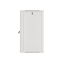 Lanberg WF01-6622-10S 19" 22U SZÉL:600mm MÉLY:600mm MAG:1085mm lapraszerelt üvegajtós szürke fali rack szekrény
