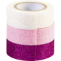 Heyda Pink 3 db glitteres ragasztószalag