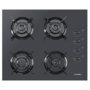 Luxell C6-40BF fekete, beépíthető, gáz, főzőzóna: 4, beépíthető méret: 56cm, főzőlap
