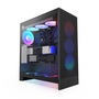 NZXT H7 Flow 2024 RGB Fekete (Táp nélküli) ablakos ATX ház