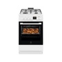 Electrolux LKK560232W fehér, szabadonálló, gáz, kombinált, főzőzóna: 4, sütő:58L, tűzhely