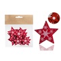 Iris fa csillag 12db piros hópihe 4 cm