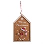 Iris fa akasztós ház + mézi karácsony 8*13 cm