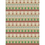 IRIS Karácsonyi tekercses KRAFT csomagolópapír, 200x70cm, különböző mintákkal, 60g/m2