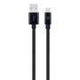 Dviced DV120001 25cm USB A - Lightning fekete szőtt borítású adat- és töltőkábel