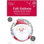 IRIS Mikulás/Télapó léggömb, fólia, 18cm átmérő