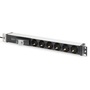DIGITUS DN-95417 19" 1U PDU 250V 16A 6xCEE 7/3 aljzat CEE7/7 csatlakozó megszakítóval 2M elosztósor