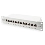 DIGITUS DN-91612S-EA-G 10" 1U Cat.6A 8port szürke árnyékolt Patch Panel