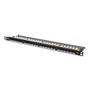 DIGITUS DN-91624U-SL-SH 19" 0,5U 24port Cat.6 fekete árnyékolatlan Patch Panel