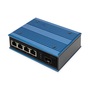 DIGITUS DN-651131 4x 10/100Mbps FE Lan port 1x SFP port PoE 100W nem menedzselhető ipari switch