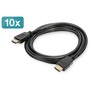 DIGITUS High Speed UHD 4K 3D 60Hz 2.0 aranyozott Ethernet HDMI kábel 2m 10db/csomag