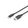 DIGITUS SuperSpeed 3.1 USB type A - USB type-C kábel 1m