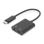 DIGITUS USB Type-C + 3,5 mm-es sztereó Adapter 0,2m