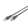 DIGITUS SuperSpeed 3.0 USB type-B - USB type A fekete kábel 1,8m