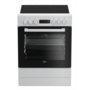Beko FSM67300GWS fehér, szabadonálló, kerámialapos, elektromos, főzőzóna: 4, sütő:72L, grill, tűzhely