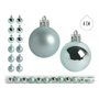 IRIS karácsonyi dísz, pvc gömb türkiz 12db 4cm