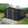 Riwall RMSA 12x10 Anthracite - fém kerti tároló 3 x 3,7 m nyeregtetővel (antracit)
