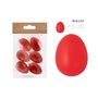 IRIS dekor műanyag tojás x6 piros 4x6cm