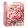 IRIS matt papírtasak rózsacsokros rózsaszín 18 x 23cm