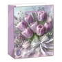 IRIS matt papírtasak tulipáncsokros lila 11 x 14cm