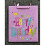 IRIS matt papírtasak Happy Birtday lila 18 x 23cm