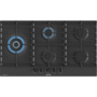 Gorenje GW951MB fekete, beépíthető, gáz, főzőzóna: 4 +1 wok égőfej, beépíthető méret: 56cm, főzőlap