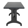 IRIS GF-1000A Stable antracit műanyag asztal 70x120cm