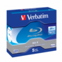 VERBATIM 43715 BD-R 25GB/6x/fehér-kék írható felület/egyszer írható Blu-Ray 5db/csomag