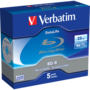 VERBATIM 43836 BD-R 25GB/egyrétegű/6x/fehér-kék írható felület/egyszer írható Blu-Ray 5db/csomag