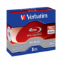 VERBATIM 43760 BD-RE 50GB/kétrétegű/2x/fehér-kék írható felület/újraírható Blu-Ray 5db/csomag