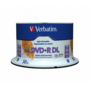 VERBATIM 97693 DVD+R 8,5GB/kétrétegű/8x/nyomtatható felület/egyszer írható DVD 50db/csomag