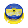VERBATIM 43489 DVD+RW 4,7GB/4x/matt ezüst írható felület/újraírható DVD 25db/csomag