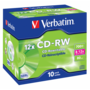 VERBATIM 43148 CD-RW 700MB/12x/karcálló írható felület/újraírható CD 10db/csomag