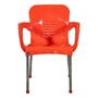 IRIS GF-700O Paris narancssárga kerti műanyag szék fém lábakkal 60x50x80cm