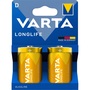 Varta 4120101422 Longlife góliát D (LR20) elem 2db/csomag (műanyagmentes csomagolás)
