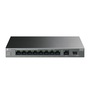 TP-Link LS1210GP 8xGbE PoE+ LAN 1xGbE LAN 1xGbE SFP port nem menedzselhető asztali PoE Switch
