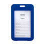 PRC Műanyag kártyatartó tok kék színű szegéllyel, középen rugalmas, szélén kemény, átlátszó, szétnyitható - álló